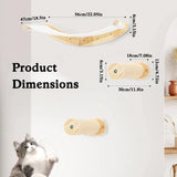 Cat Hammock Wall Mounted Cat Shelf With Two Steps For Sleeping, Playing, Climbing, And Lounging Cat Hammock Wall Mounted Cat Shelf With Two Steps For Sleeping, Playing, Climbing, And Lounging