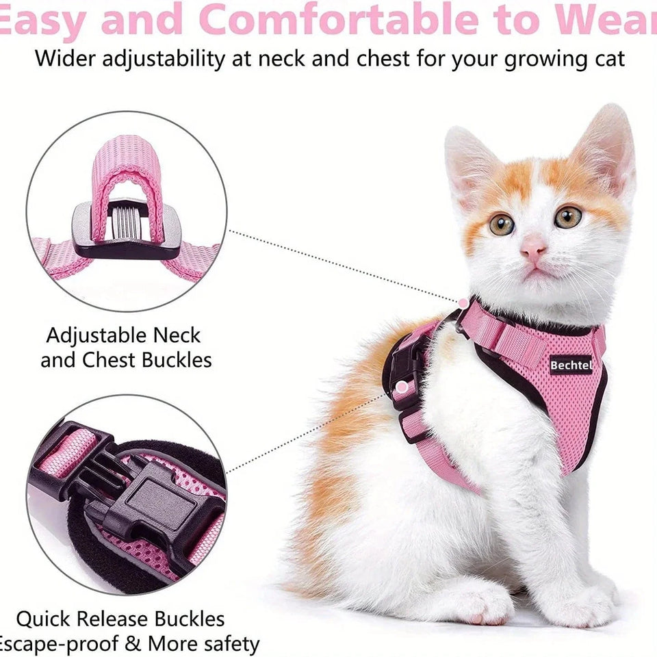 Cat Leash Non-Slip Adjustable Leash Non-Slip Cat Leash Vest Pet Chest Carrier Cat Leash Non-Slip Adjustable Leash Non-Slip Cat Leash Vest Pet Chest Carrier