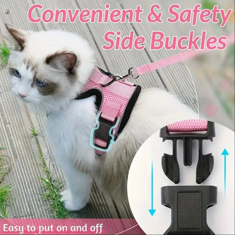 Cat Leash Non-Slip Adjustable Leash Non-Slip Cat Leash Vest Pet Chest Carrier Cat Leash Non-Slip Adjustable Leash Non-Slip Cat Leash Vest Pet Chest Carrier