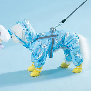 Cinnamoroll Pet Raincoat Waterproof Hood Rain Jacket for Dogs Cinnamoroll Pet Raincoat Waterproof Hood Rain Jacket for Dogs