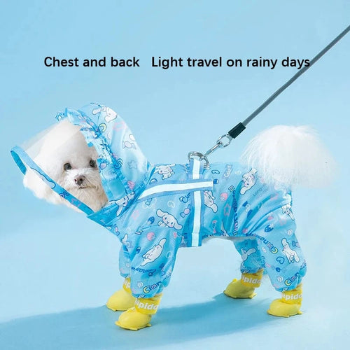 Cinnamoroll Pet Raincoat Waterproof Hood Rain Jacket for Dogs Cinnamoroll Pet Raincoat Waterproof Hood Rain Jacket for Dogs