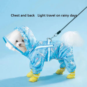 Cinnamoroll Pet Raincoat Waterproof Hood Rain Jacket for Dogs Cinnamoroll Pet Raincoat Waterproof Hood Rain Jacket for Dogs