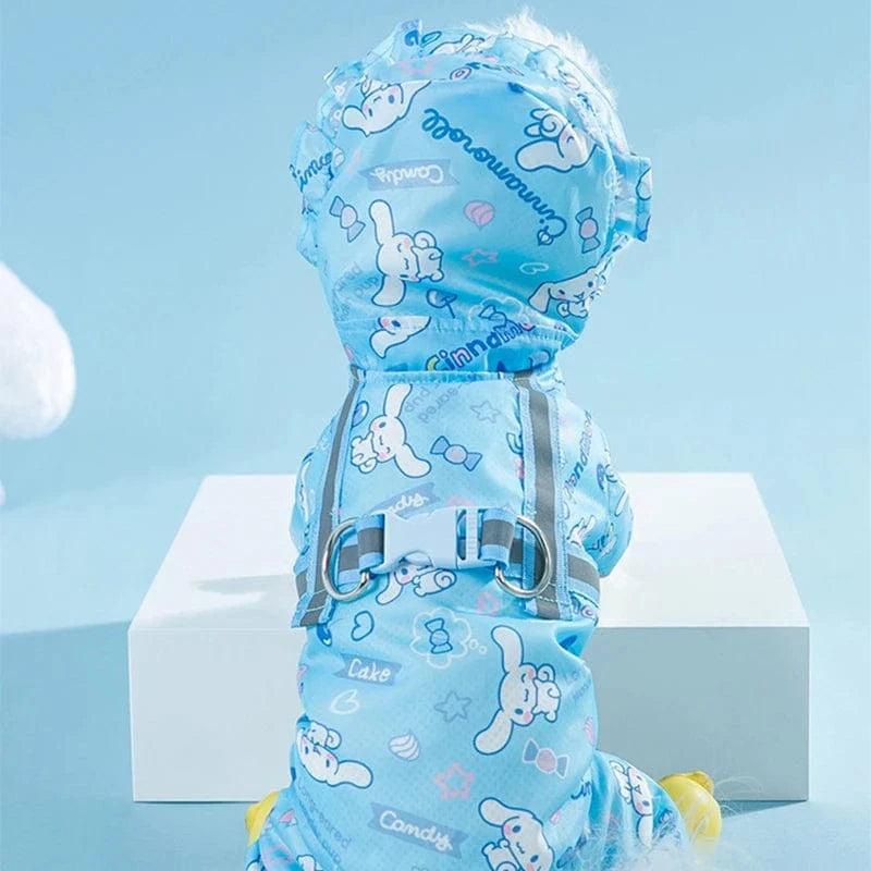 Cinnamoroll Pet Raincoat Waterproof Hood Rain Jacket for Dogs Cinnamoroll Pet Raincoat Waterproof Hood Rain Jacket for Dogs