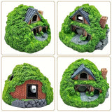 Green 3pcs Large Resin Aquarium Decor Set with Dual Layered Cabins & 2 Artificial Water Plants 3pcs Large Resin Aquarium Decor Set with Dual Layered Cabins & 2 Artificial Water Plants