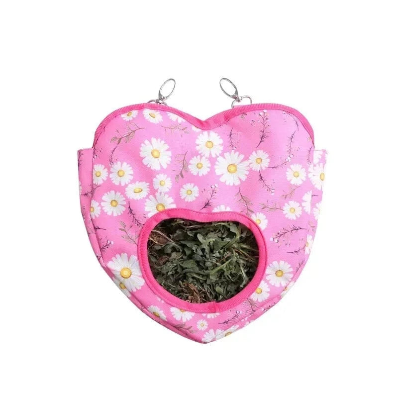 Hanging Grass Feeding Bag for Small Pets Feeding Bag for Pets Portable Food Storage Rabbit Hanging Pouch Feeder