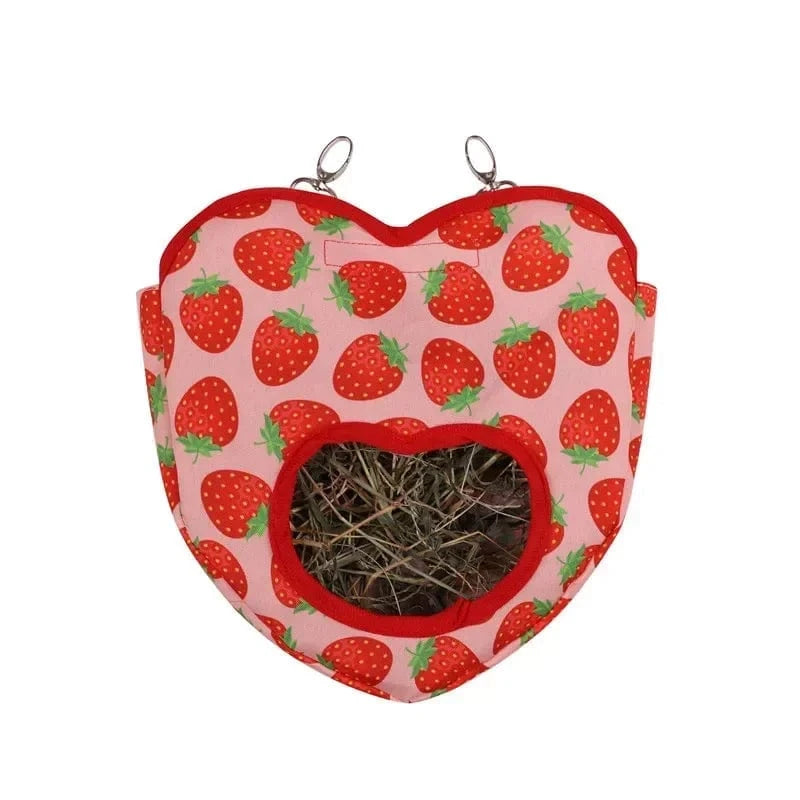 Hanging Grass Feeding Bag for Small Pets Feeding Bag for Pets Portable Food Storage Rabbit Hanging Pouch Feeder