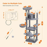 Large Cat Tree for Indoor Large Cats Tall Cat Tower for Fat Cats with Super Big Hammock, Cat Climbing Trees with Scratching Post Large Cat Tree for Indoor Large Cats Tall Cat Tower for Fat Cats with Super Big Hammock, Cat Climbing Trees with Scratching Post