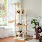 Large Cat Tree for Indoor Large Cats Tall Cat Tower for Fat Cats with Super Big Hammock, Cat Climbing Trees with Scratching Post Large Cat Tree for Indoor Large Cats Tall Cat Tower for Fat Cats with Super Big Hammock, Cat Climbing Trees with Scratching Post
