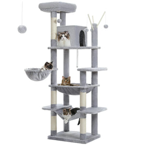 Large Cat Tree for Indoor Large Cats Tall Cat Tower for Fat Cats with Super Big Hammock, Cat Climbing Trees with Scratching Post Large Cat Tree for Indoor Large Cats Tall Cat Tower for Fat Cats with Super Big Hammock, Cat Climbing Trees with Scratching Post