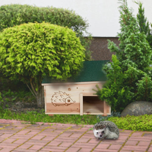 Light Grey / United States Wooden Hedgehog House Small Animal Shelter Hideout Predator Proof Wooden Hedgehog House Small Animal Shelter Hideout Predator Proof