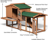 Natural / United States Large Chicken Coop, Wooden Hen House, Rabbit Ramp Large Chicken Coop, Wooden Hen House, Rabbit Ramp