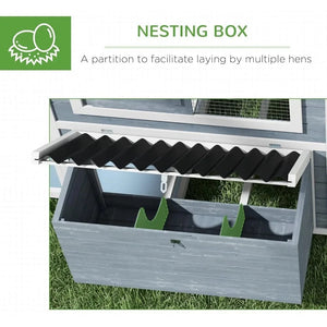 None / United States Wooden Chicken Coop with Nesting Box, Outdoor Poultry Cage with Run, Metal Kennel Hutch Chickens Wooden Chicken Coop with Nesting Box, Outdoor Poultry Cage with Run, Metal Kennel Hutch Chickens