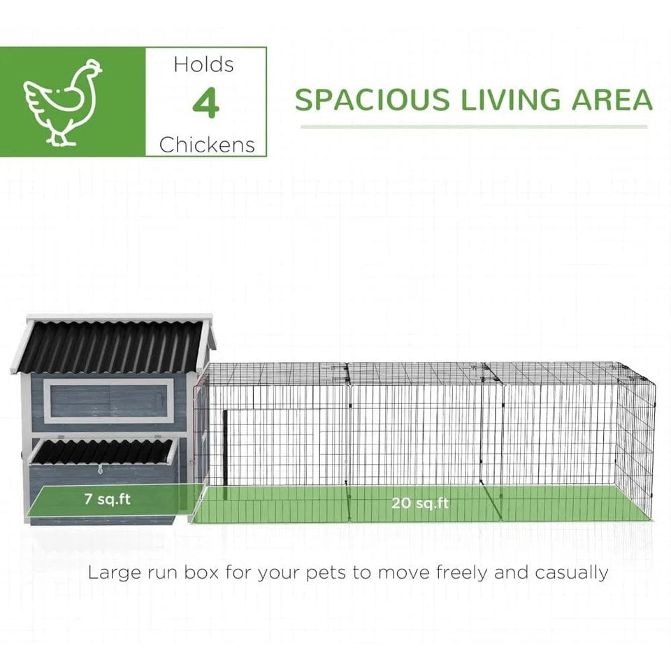 None / United States Wooden Chicken Coop with Nesting Box, Outdoor Poultry Cage with Run, Metal Kennel Hutch Chickens Wooden Chicken Coop with Nesting Box, Outdoor Poultry Cage with Run, Metal Kennel Hutch Chickens