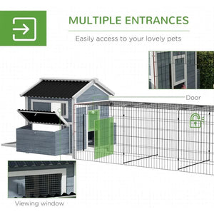 None / United States Wooden Chicken Coop with Nesting Box, Outdoor Poultry Cage with Run, Metal Kennel Hutch Chickens Wooden Chicken Coop with Nesting Box, Outdoor Poultry Cage with Run, Metal Kennel Hutch Chickens