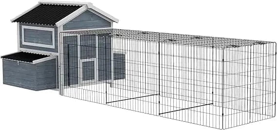None / United States Wooden Chicken Coop with Nesting Box, Outdoor Poultry Cage with Run, Metal Kennel Hutch Chickens Wooden Chicken Coop with Nesting Box, Outdoor Poultry Cage with Run, Metal Kennel Hutch Chickens