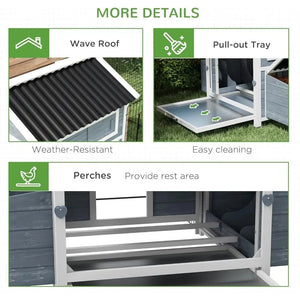 None / United States Wooden Chicken Coop with Nesting Box, Outdoor Poultry Cage with Run, Metal Kennel Hutch Chickens Wooden Chicken Coop with Nesting Box, Outdoor Poultry Cage with Run, Metal Kennel Hutch Chickens