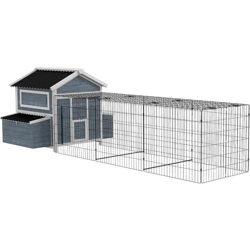 None / United States Wooden Chicken Coop with Nesting Box, Outdoor Poultry Cage with Run, Metal Kennel Hutch Chickens Wooden Chicken Coop with Nesting Box, Outdoor Poultry Cage with Run, Metal Kennel Hutch Chickens