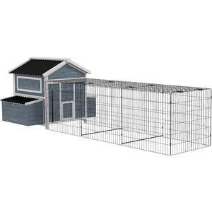 None / United States Wooden Chicken Coop with Nesting Box, Outdoor Poultry Cage with Run, Metal Kennel Hutch Chickens Wooden Chicken Coop with Nesting Box, Outdoor Poultry Cage with Run, Metal Kennel Hutch Chickens