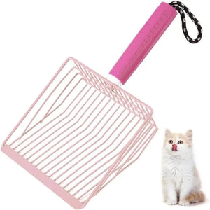 pink / United States Cat Litter Scoop,Metal, Bar Grid Shape with Suspendable Cord (Pink) Cat Litter Scoop,Metal, Bar Grid Shape with Suspendable Cord (Pink)