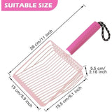 pink / United States Cat Litter Scoop,Metal, Bar Grid Shape with Suspendable Cord (Pink) Cat Litter Scoop,Metal, Bar Grid Shape with Suspendable Cord (Pink)