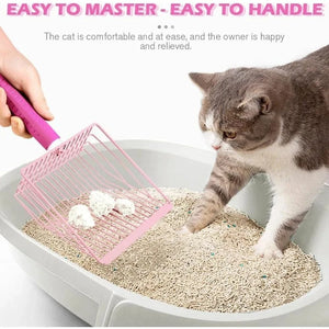 pink / United States Cat Litter Scoop,Metal, Bar Grid Shape with Suspendable Cord (Pink) Cat Litter Scoop,Metal, Bar Grid Shape with Suspendable Cord (Pink)