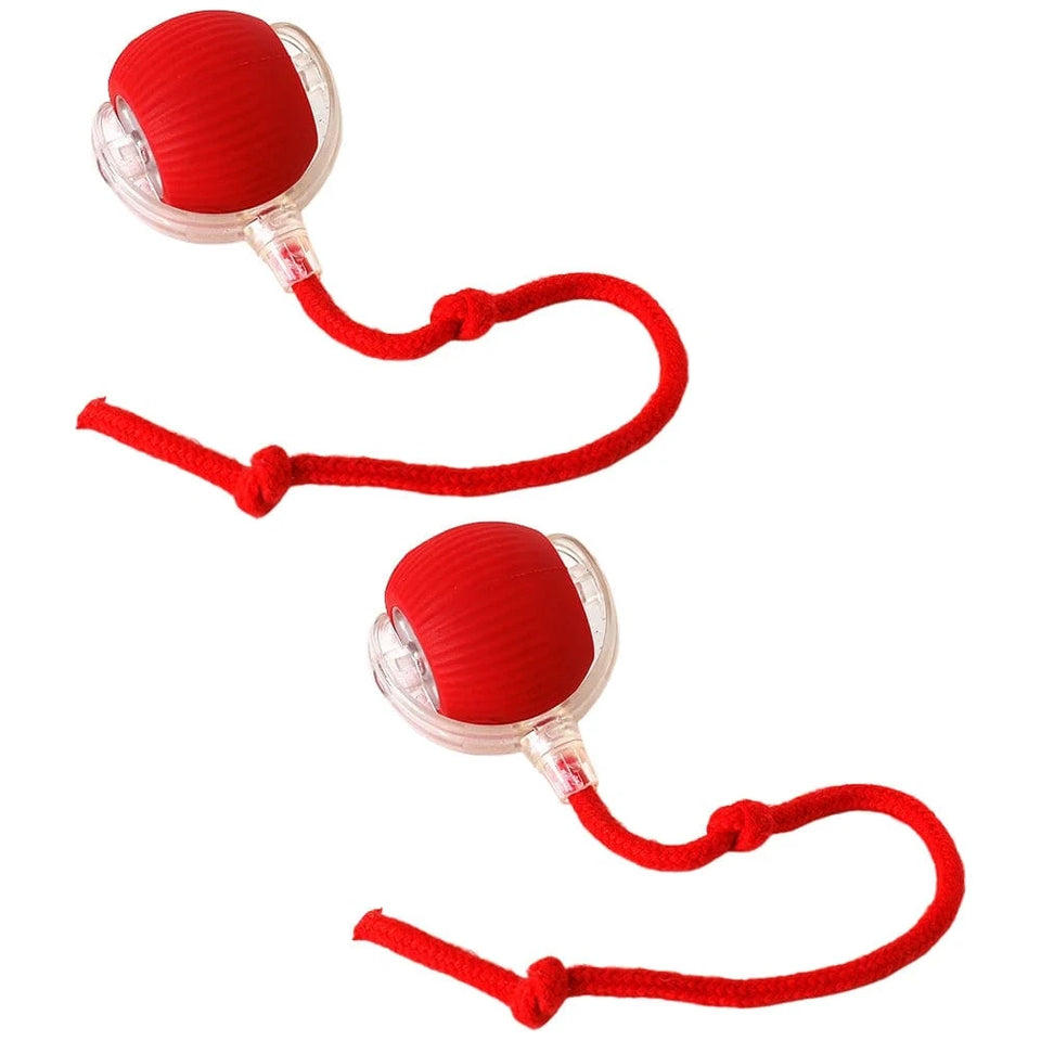 Red 2Pcs / United States 2PC/1PC Cat Interactive Ball Toys Automatic Rolling Ball Rechargeable 2PC/1PC Cat Interactive Ball Toys Automatic Rolling Ball Rechargeable