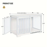 [Rustic Dog Crate Furniture] 39.4" Double Door Dog Crate, Dog Crate Furniture - Wooden End Side Table Dog Kennel Indoor For Small Medium Large Dog - Anti-Chew Anti-Escape, Rustic Brown/BlackGreige/White/White Brown [Rustic Dog Crate Furniture] 39.4" Double Door Dog Crate, Dog Crate Furniture - Wooden End Side Table Dog Kennel Indoor For Small Medium Large Dog - Anti-Chew Anti-Escape, Rustic Brown/BlackGreige/White/White Brown