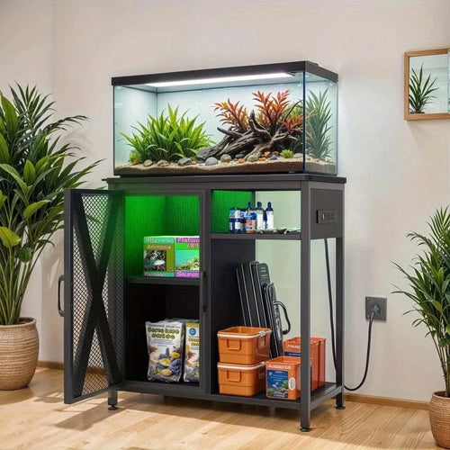 United States 30 gallon metal wood aquarium standing fish tank with electrical outlet 30 gallon metal wood aquarium standing fish tank with electrical outlet