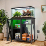 United States 30 gallon metal wood aquarium standing fish tank with electrical outlet 30 gallon metal wood aquarium standing fish tank with electrical outlet