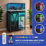 United States 30 gallon metal wood aquarium standing fish tank with electrical outlet 30 gallon metal wood aquarium standing fish tank with electrical outlet