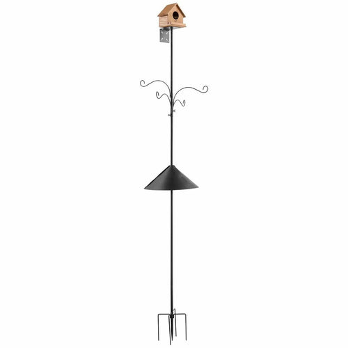 United States 92 Inch Bird Feeding Station 4 Hook Wild Bird Feeder Stand Pole 92 Inch Bird Feeding Station 4 Hook Wild Bird Feeder Stand Pole