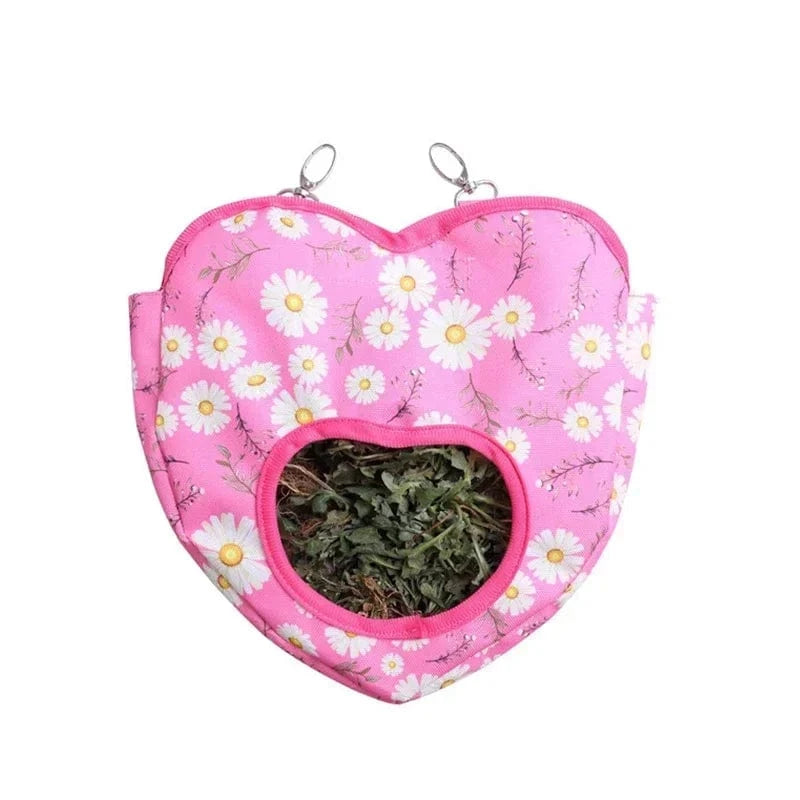 United States / daisy Hanging Grass Feeding Bag for Small Pets Feeding Bag for Pets Portable Food Storage Rabbit Hanging Pouch Feeder