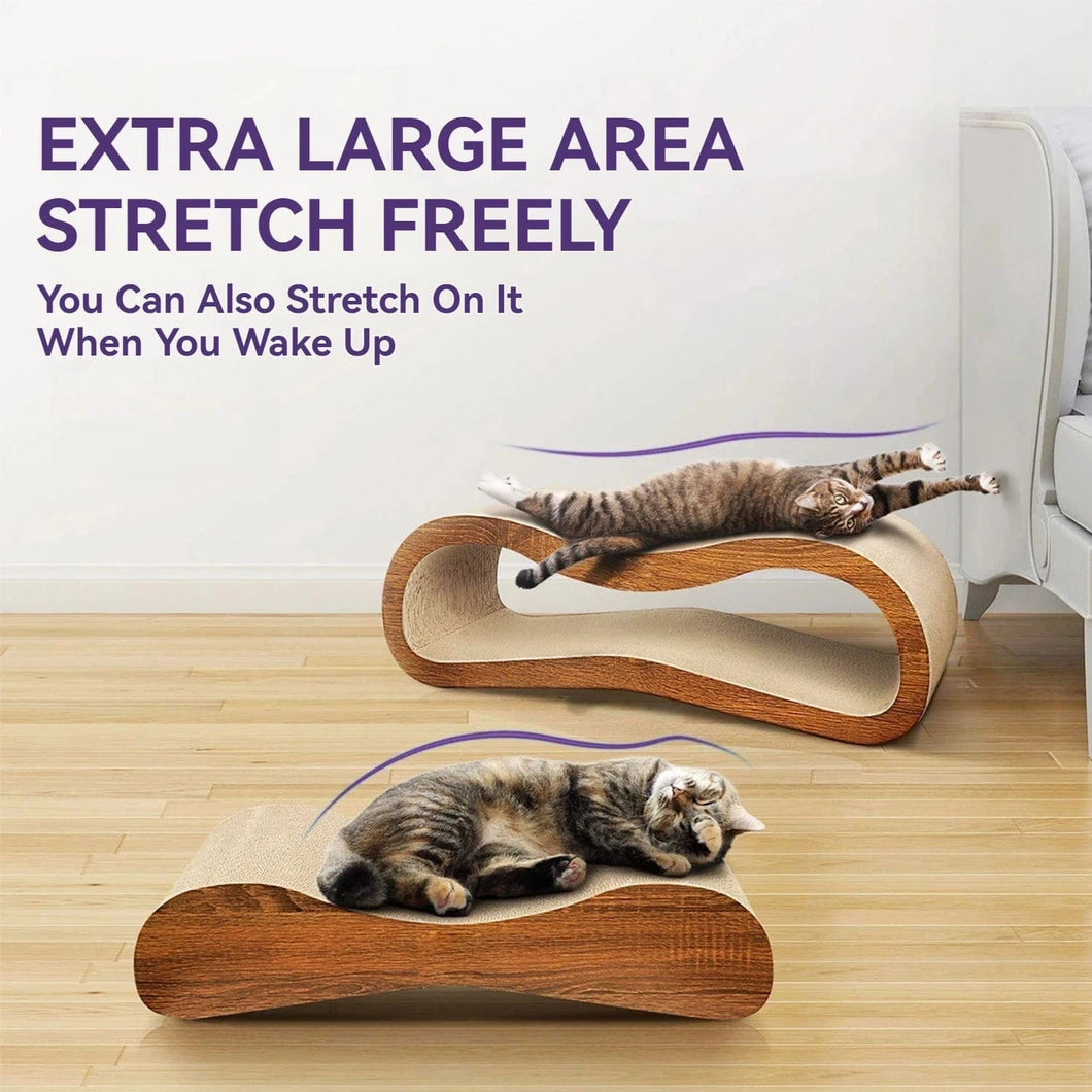 United States / M / Yellow 2 in 1 Cat Scratcher Cardboard Lounge Bed, Cat Scratching Post, Durable Board Pads Prevents Furniture Damage 2 in 1 Cat Scratcher Cardboard Lounge Bed, Cat Scratching Post, Durable Board Pads Prevents Furniture Damage