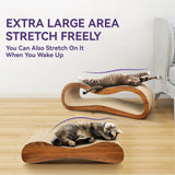 United States / M / Yellow 2 in 1 Cat Scratcher Cardboard Lounge Bed, Cat Scratching Post, Durable Board Pads Prevents Furniture Damage 2 in 1 Cat Scratcher Cardboard Lounge Bed, Cat Scratching Post, Durable Board Pads Prevents Furniture Damage