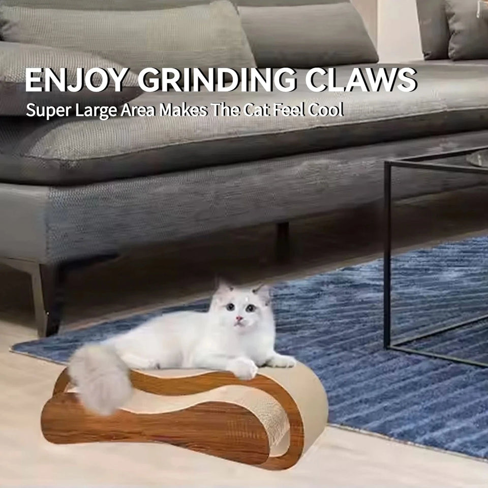 United States / M / Yellow 2 in 1 Cat Scratcher Cardboard Lounge Bed, Cat Scratching Post, Durable Board Pads Prevents Furniture Damage 2 in 1 Cat Scratcher Cardboard Lounge Bed, Cat Scratching Post, Durable Board Pads Prevents Furniture Damage