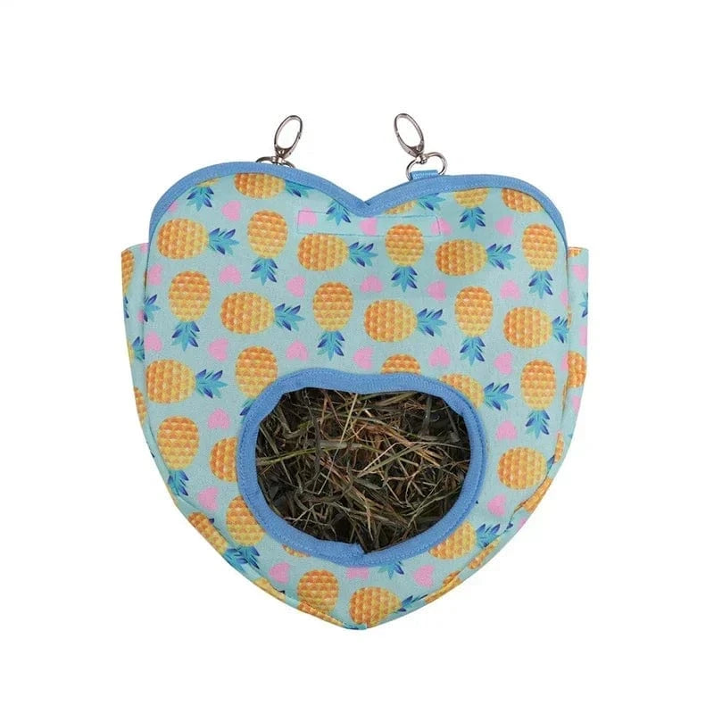 United States / pineapple Hanging Grass Feeding Bag for Small Pets Feeding Bag for Pets Portable Food Storage Rabbit Hanging Pouch Feeder