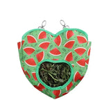 United States / watermelon Hanging Grass Feeding Bag for Small Pets Feeding Bag for Pets Portable Food Storage Rabbit Hanging Pouch Feeder