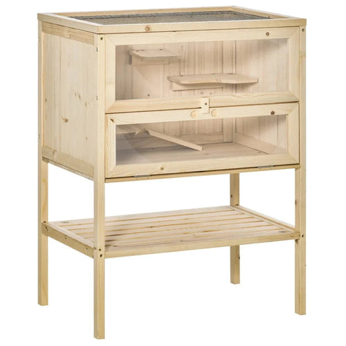 United States / wood Spacious Wooden Hamster Cage – Natural & Secure Habitat for Small Pets Wooden Hamster Cage – Safe, Stylish & Spacious Habitat