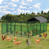 XL / United States Heavy Duty XXL Metal Kennel Hutch Chicken Run Coop, Cage Walk In Coop; Poultry Hen Rabbit Pen Heavy Duty XXL Metal Kennel Hutch Chicken Run Coop, Cage Walk In Coop; Poultry Hen Rabbit Pen