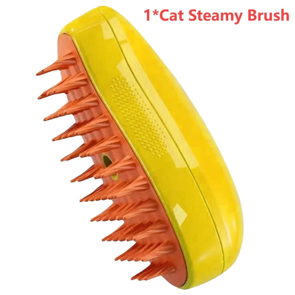 Yellow Green / United States 3 In 1 Cat Steamy Brush, Dog Grooming Comb Dog Grooming Comb 3 In 1 Cat Steamy Brush, Dog Grooming Comb