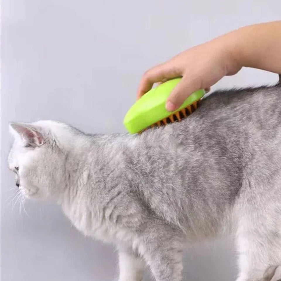 Yellow Green / United States 3 In 1 Cat Steamy Brush, Dog Grooming Comb Dog Grooming Comb 3 In 1 Cat Steamy Brush, Dog Grooming Comb