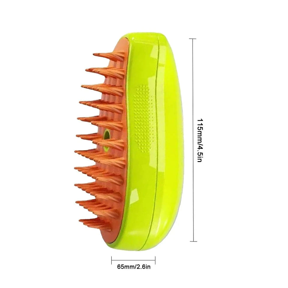 Yellow Green / United States 3 In 1 Cat Steamy Brush, Dog Grooming Comb Dog Grooming Comb 3 In 1 Cat Steamy Brush, Dog Grooming Comb