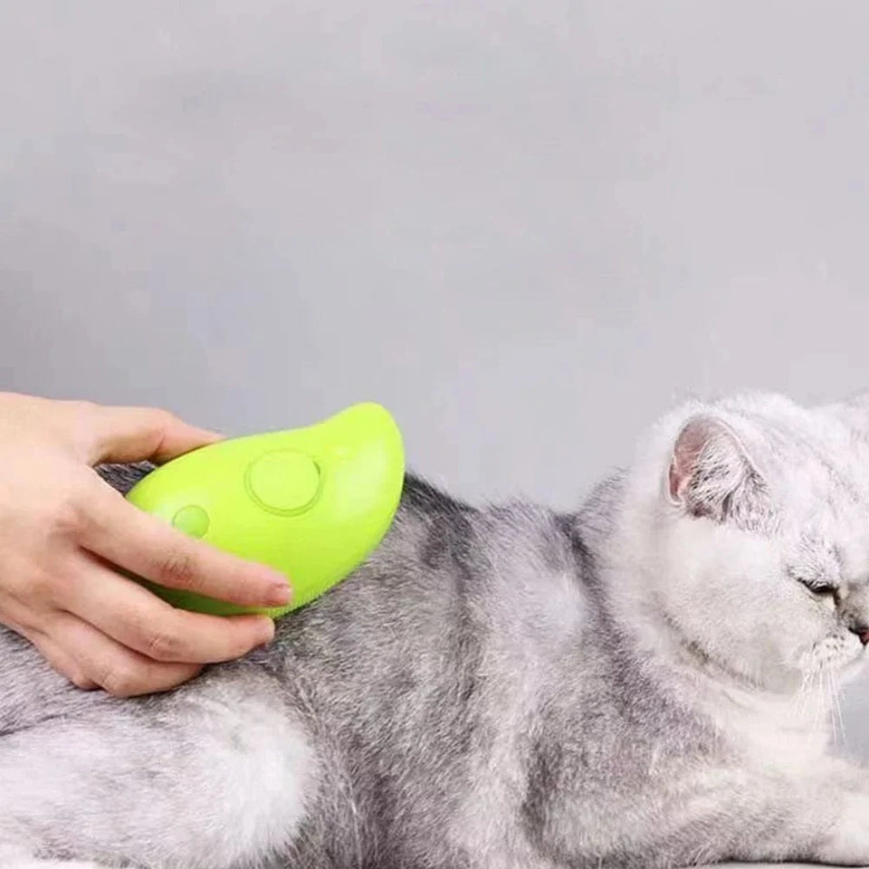Yellow Green / United States 3 In 1 Cat Steamy Brush, Dog Grooming Comb Dog Grooming Comb 3 In 1 Cat Steamy Brush, Dog Grooming Comb