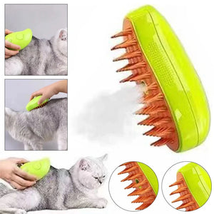 Yellow Green / United States 3 In 1 Cat Steamy Brush, Dog Grooming Comb Dog Grooming Comb 3 In 1 Cat Steamy Brush, Dog Grooming Comb